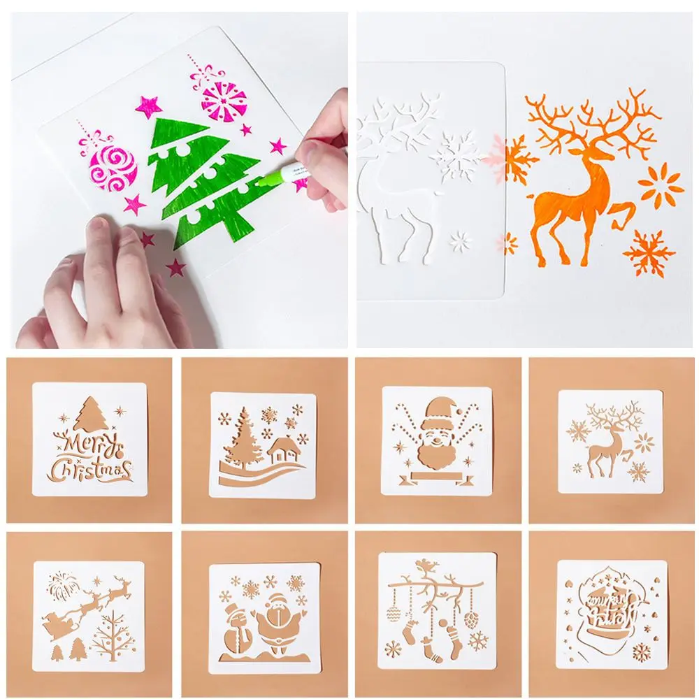 

Paper Card Album Decorative Stamp Embossing Layering Stencils Scrapbooking Merry Christmas PaintingTemplate