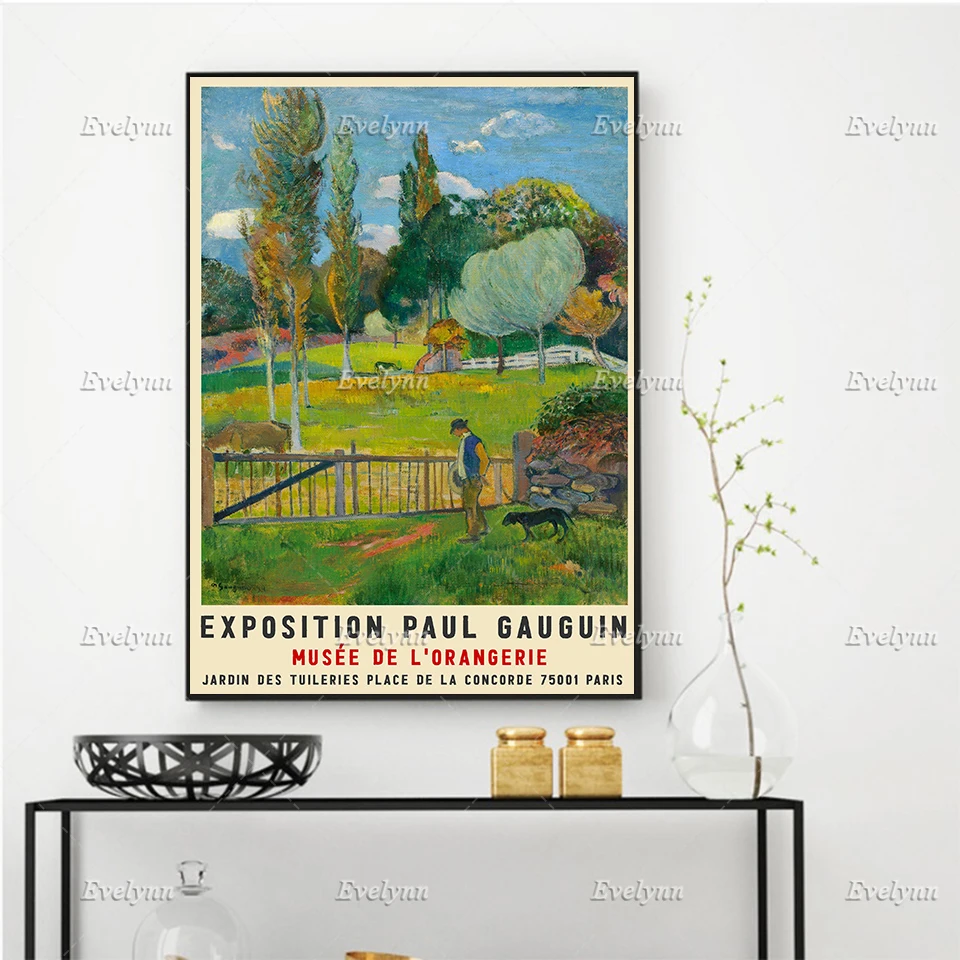 

Exhibition Poster, Paul Gauguin Print, Vintage Art Print,Modern Art Print,Wall Art Prints Home Decor Canvas Gift Floating Frame