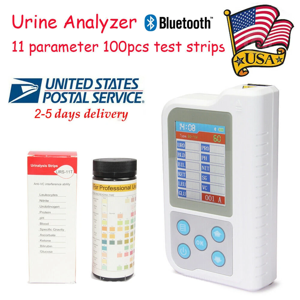 

New BC401 Urine Analyzer Urinalysis Meter Bluetooth USB Portable Digital Urine Analyzer Tester with 100PCS Test Strip And App