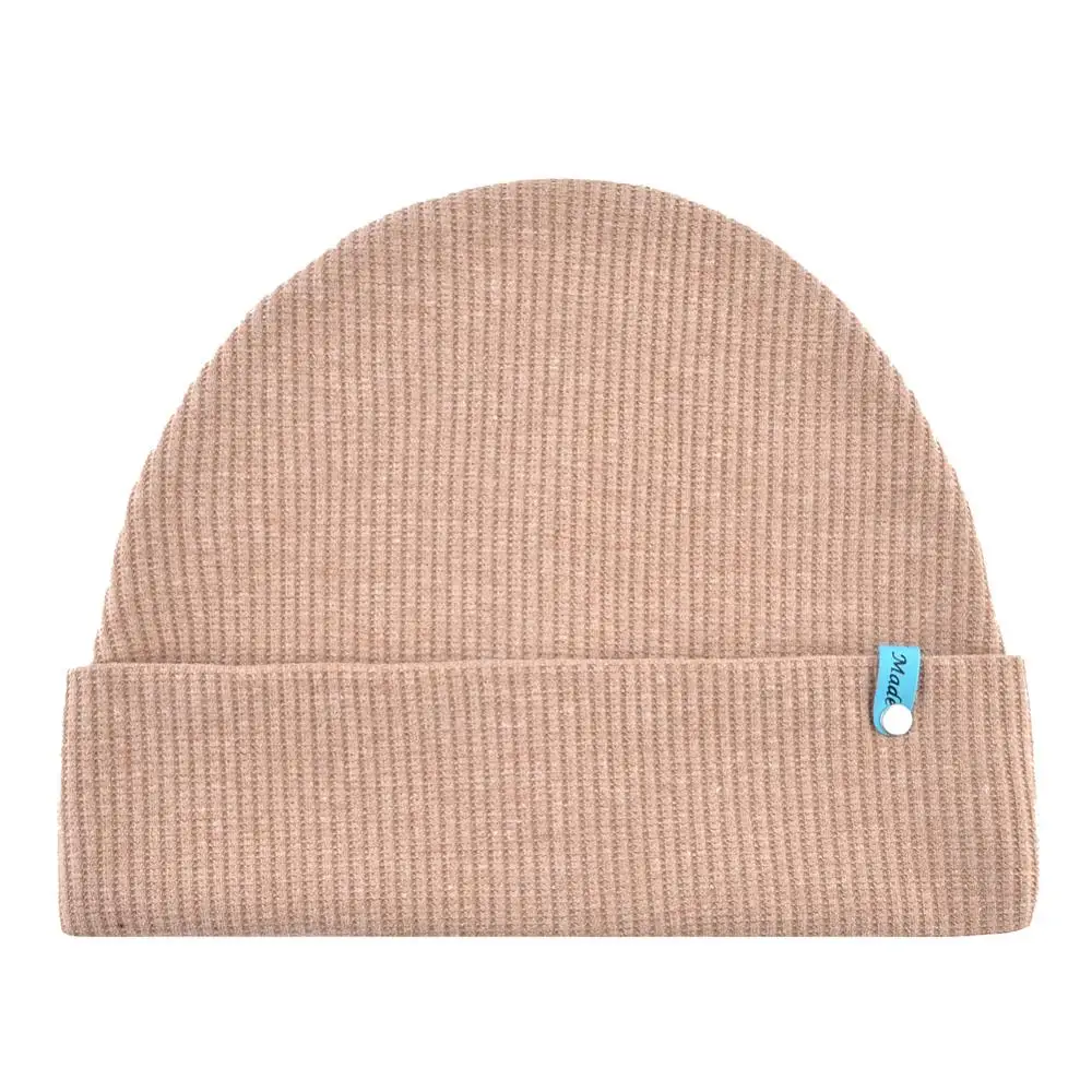 Унисекс бини женские осенние одноцветные шапки для мужчин Вязаная Лыжная шапка