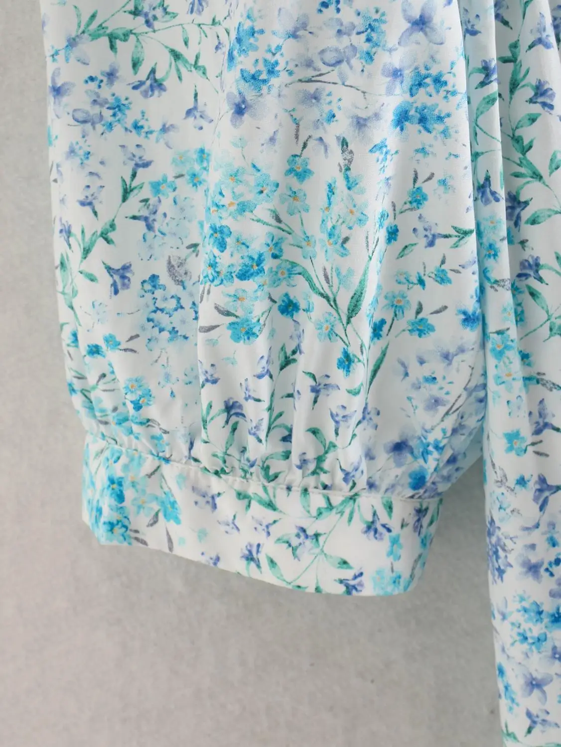 

Vintage Floral Print Long Sleeve Short Dress Poplin Elegant Women Lacing up Bandage Slit Ruffles Collar Loose Dresses