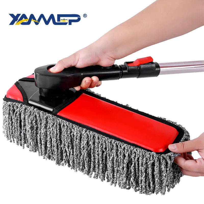 Car Wash Brush Cleaning Mop Fiber Broom Telescopic Long Handle Tool Dusting Waxing Accessories Xammep | Автомобили и мотоциклы