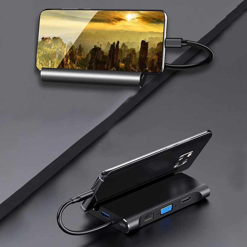 7 в 1 тип c концентратор для macbook pro huawei mateboo