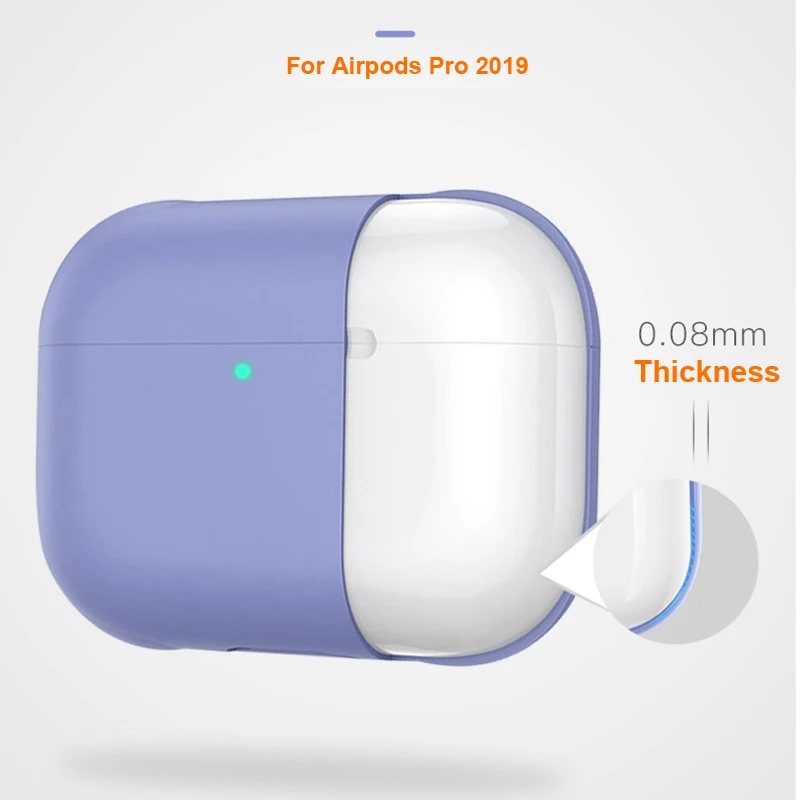 Силиконовый защитный чехол для AirPods Pro Box Capa TPU силиконовый Bluetooth беспроводной - Фото №1