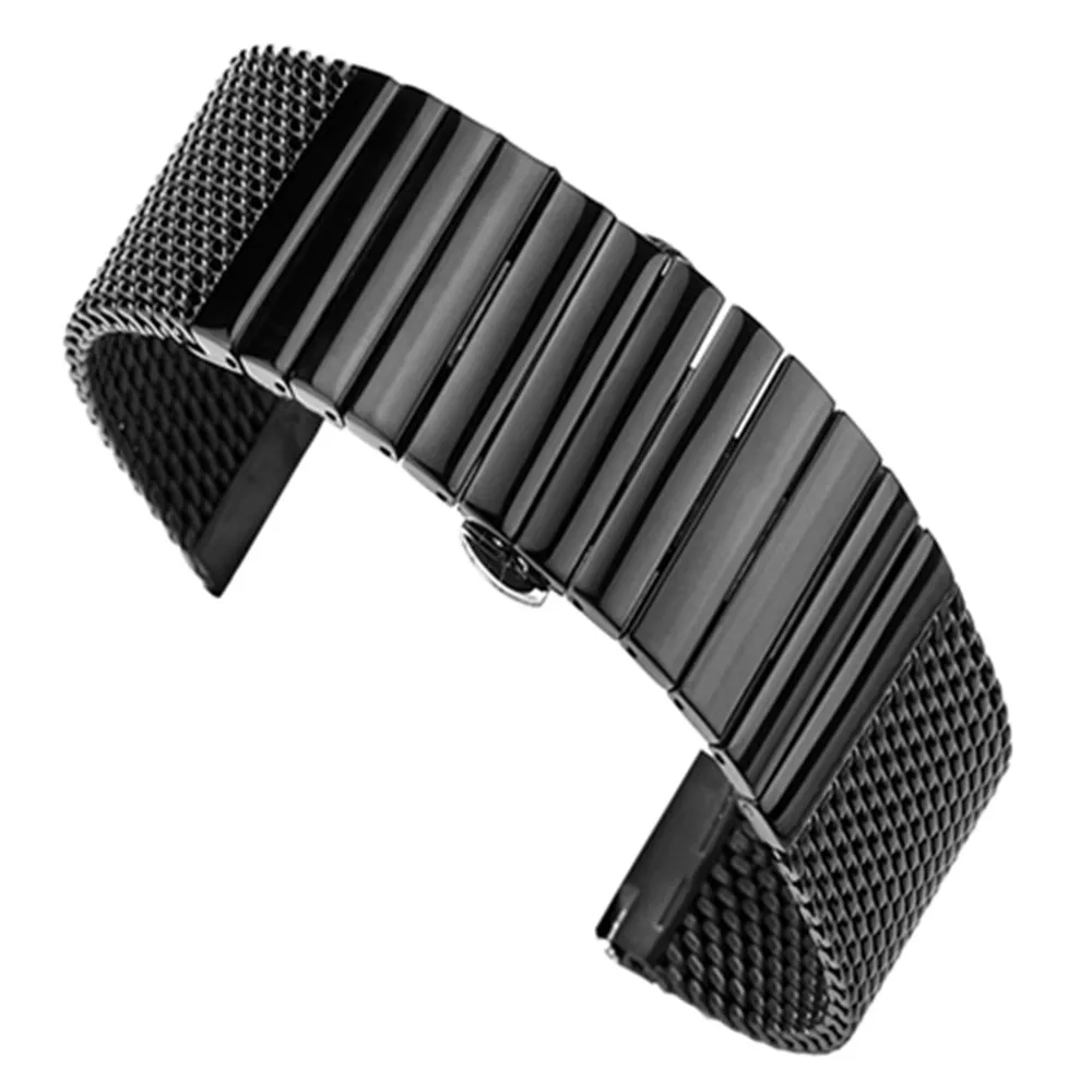 Ремешок из нержавеющей стали для часов Samsung Gear Sport S2 S3 Galaxy 42 мм 46 18 20 22 24 мм|Ремешки