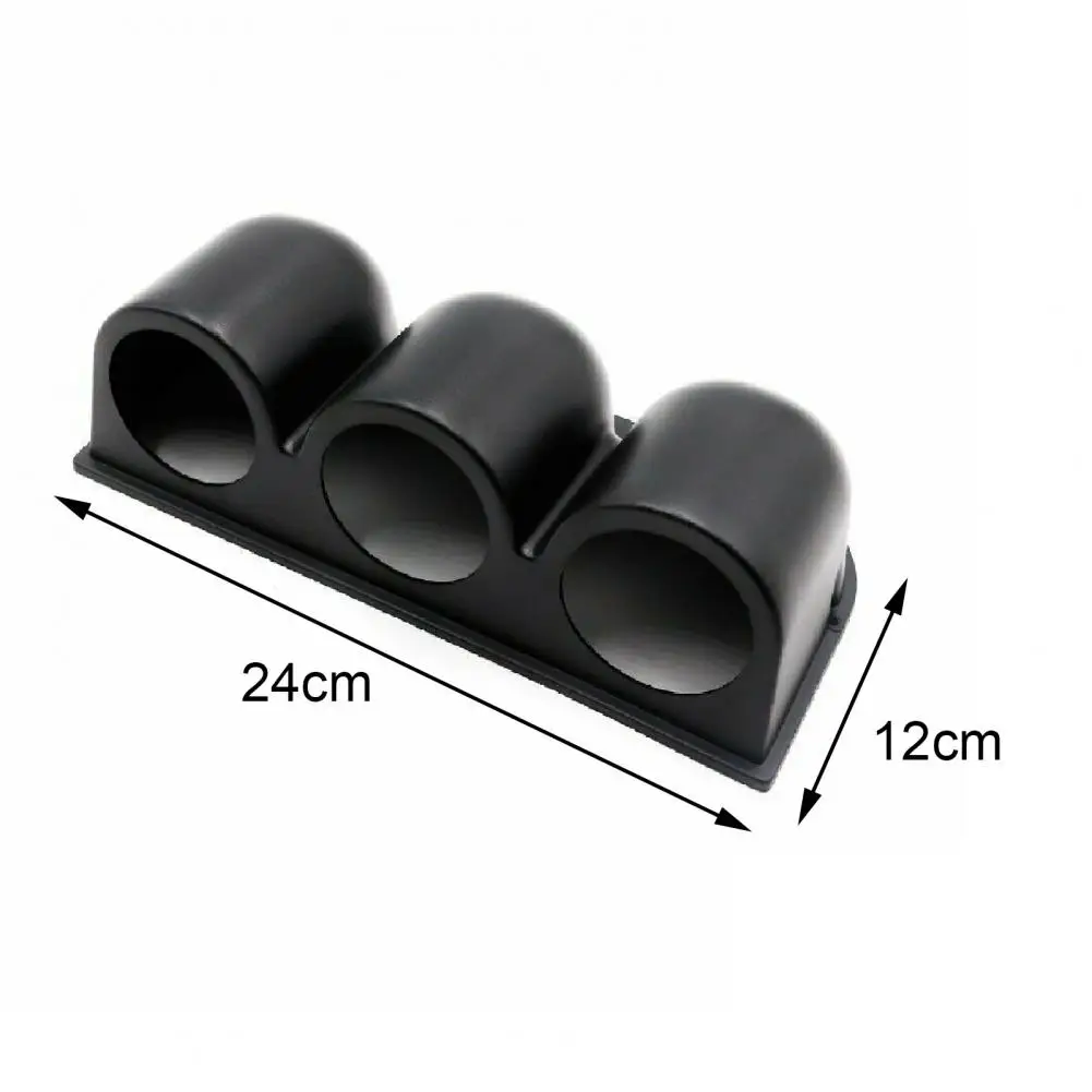 

General Glossy Black Triple Gauge Mount Dash Cover 6cm 3 Holes Meter Panel Bracket for Vehicles Mount Holder