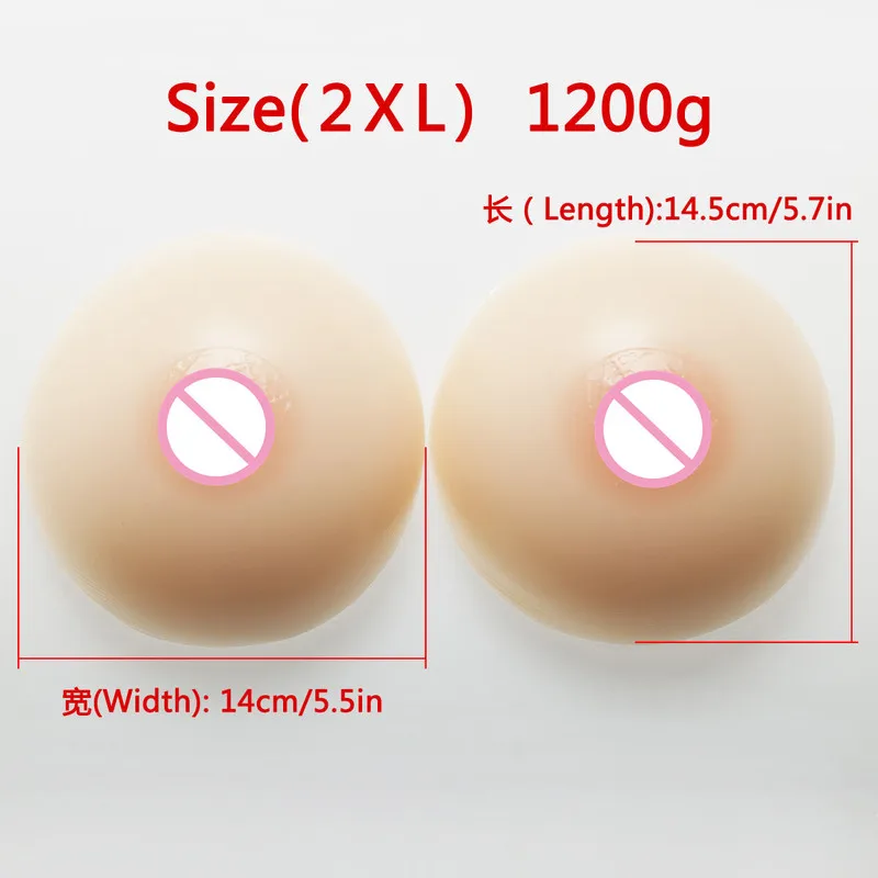 

1200g/pair Artificial Silicone Breast Forms False Boobs Prosthesis Sexy DD Cup Mastectomy Bra Seamless Crossdresser Transgender
