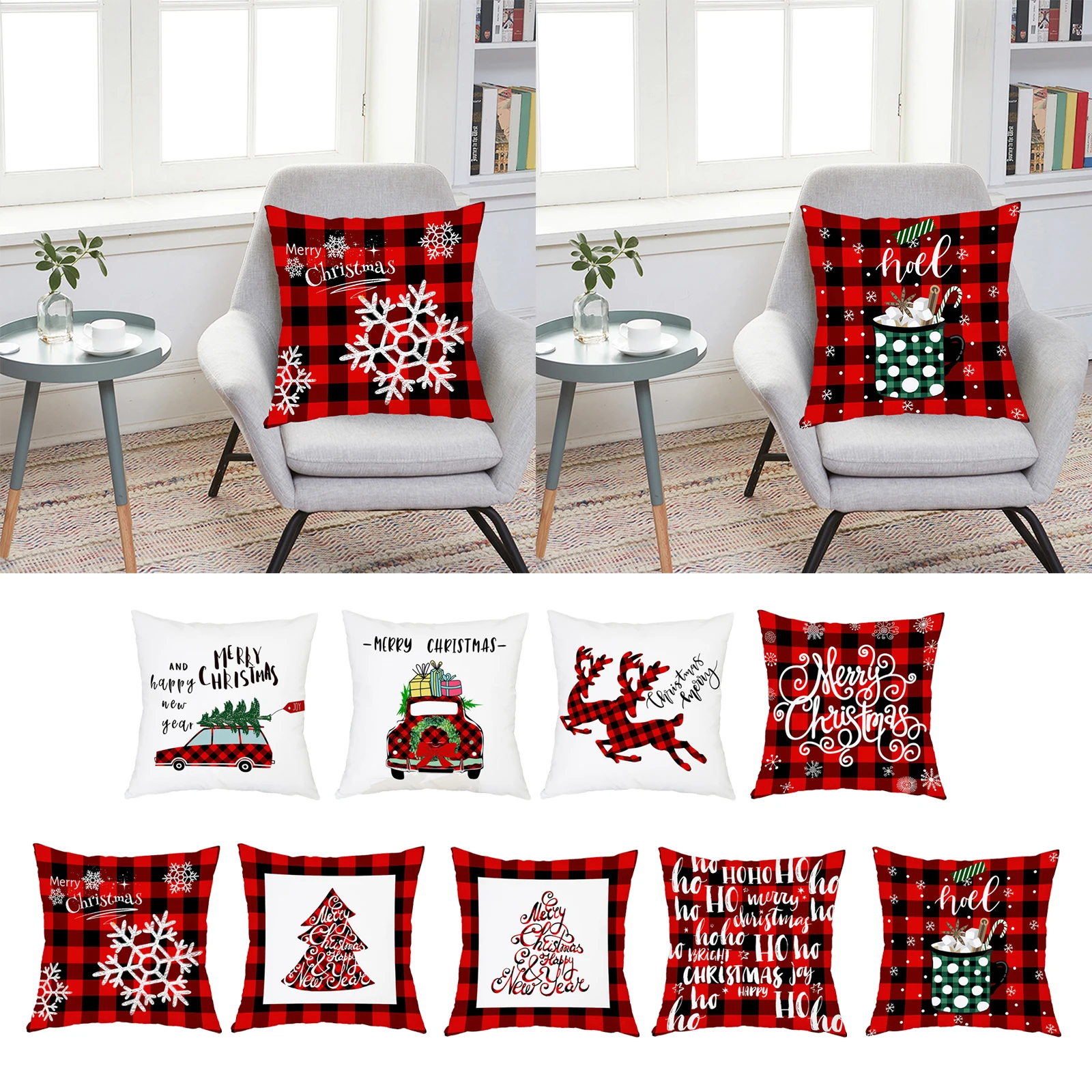 

Soft Cushion Cover Home Decor Pillow Covers Living Room Bedroom Sofa Decorative Pillowcase 45x45cm Christmas Xmas Home Decor