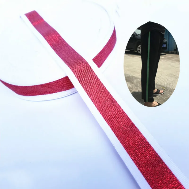 1 м 3 см широкие неэластичные золотые серебряные спортивные брюки из ткани