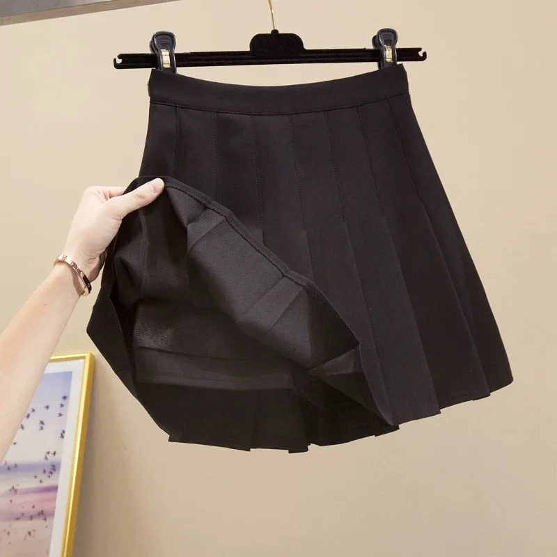 

Women High Waist Pleated Skirt Female Fashion Mini Dance Skirt Side Button High Waist School Skirts Cosplay Costumes