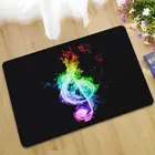 Крутой Радужный красочный воблер музыкальные ноты Добро пожаловать дверной коврик напольный входной дверной коврик музыкальные ноты резиновый ковер для ванной