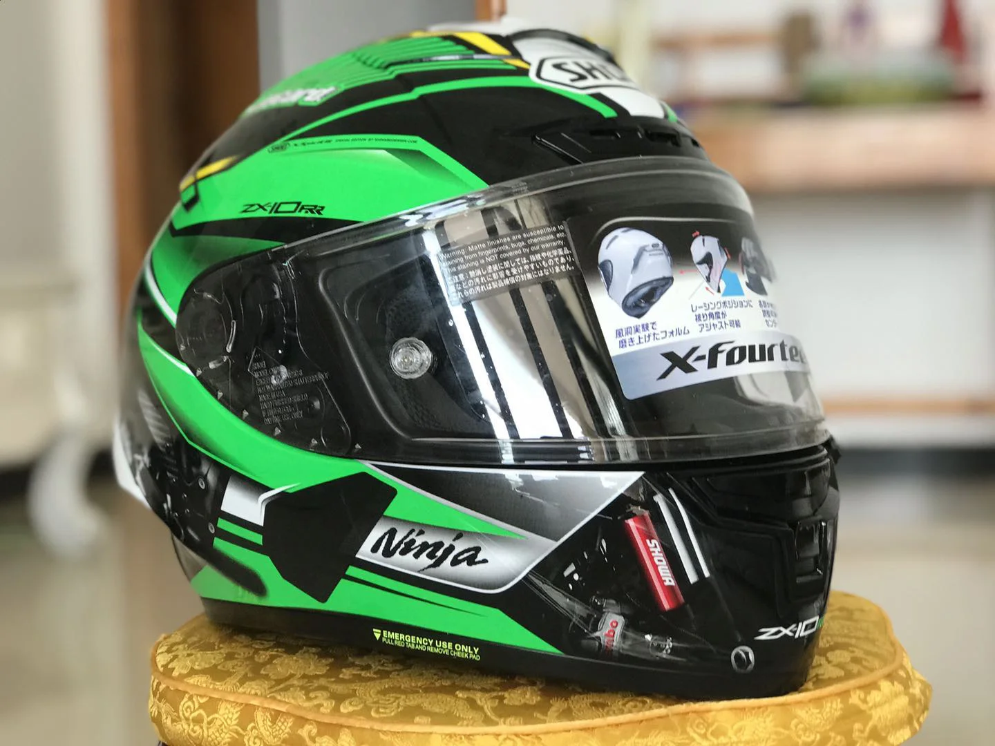 

Мотоциклетный шлем на все лицо X14 KAWAZX-10RR, зеленый шлем для езды на мотоцикле, гоночный мотоциклетный шлем