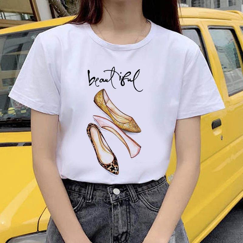 

Women's T-shirt 90s Ulzzang Harajuku Graphic Funny Girl's dress up Print T-shirt O Neck Casual Women's Top T-shirt