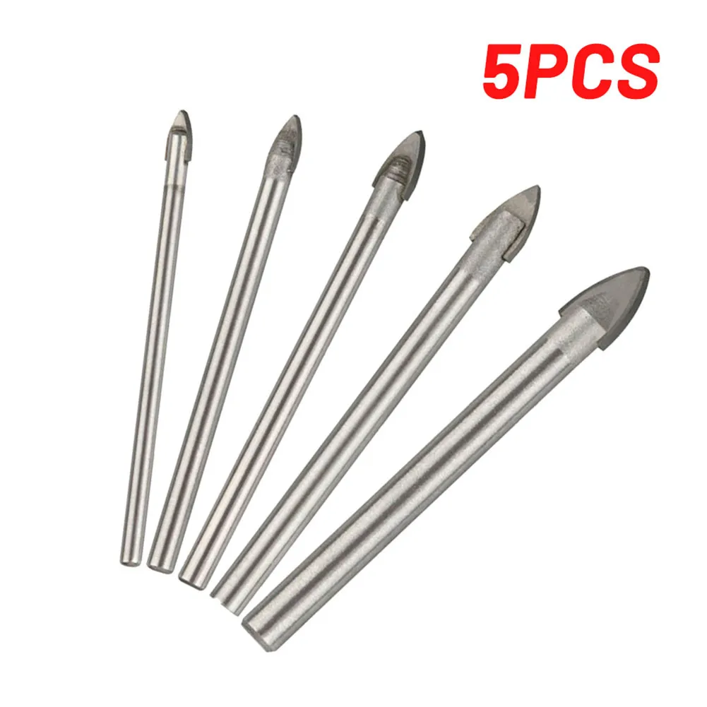 

5Pcs 4-10mm Triangle Drill Bit Set Kit For Drilling Glass Ceramic Plastic Glass Hole Opener Wall Drilling Reaming Power Tools
