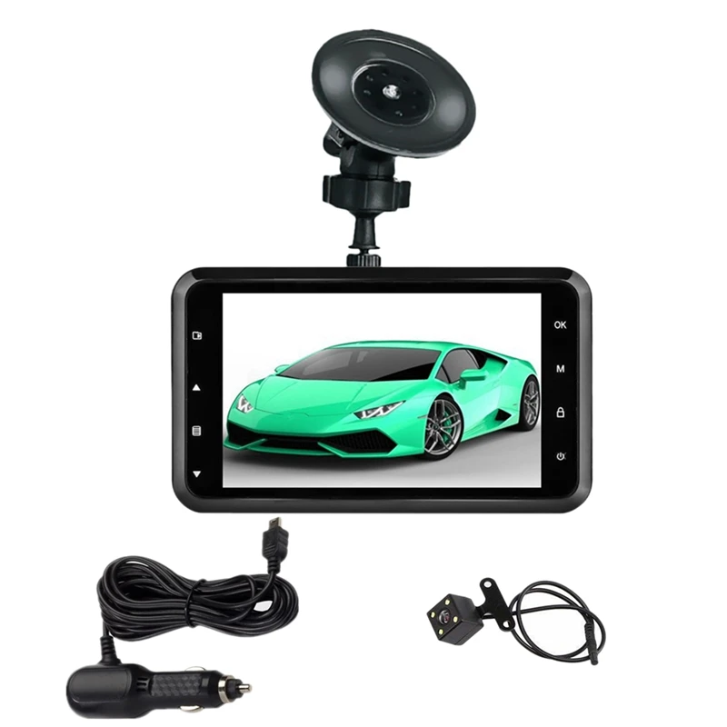 

3.0 Inch Display Dual Screen Recording Zinc Alloy Shell High Definition 1080P Front and Rear Dual Lens Driving Recorder