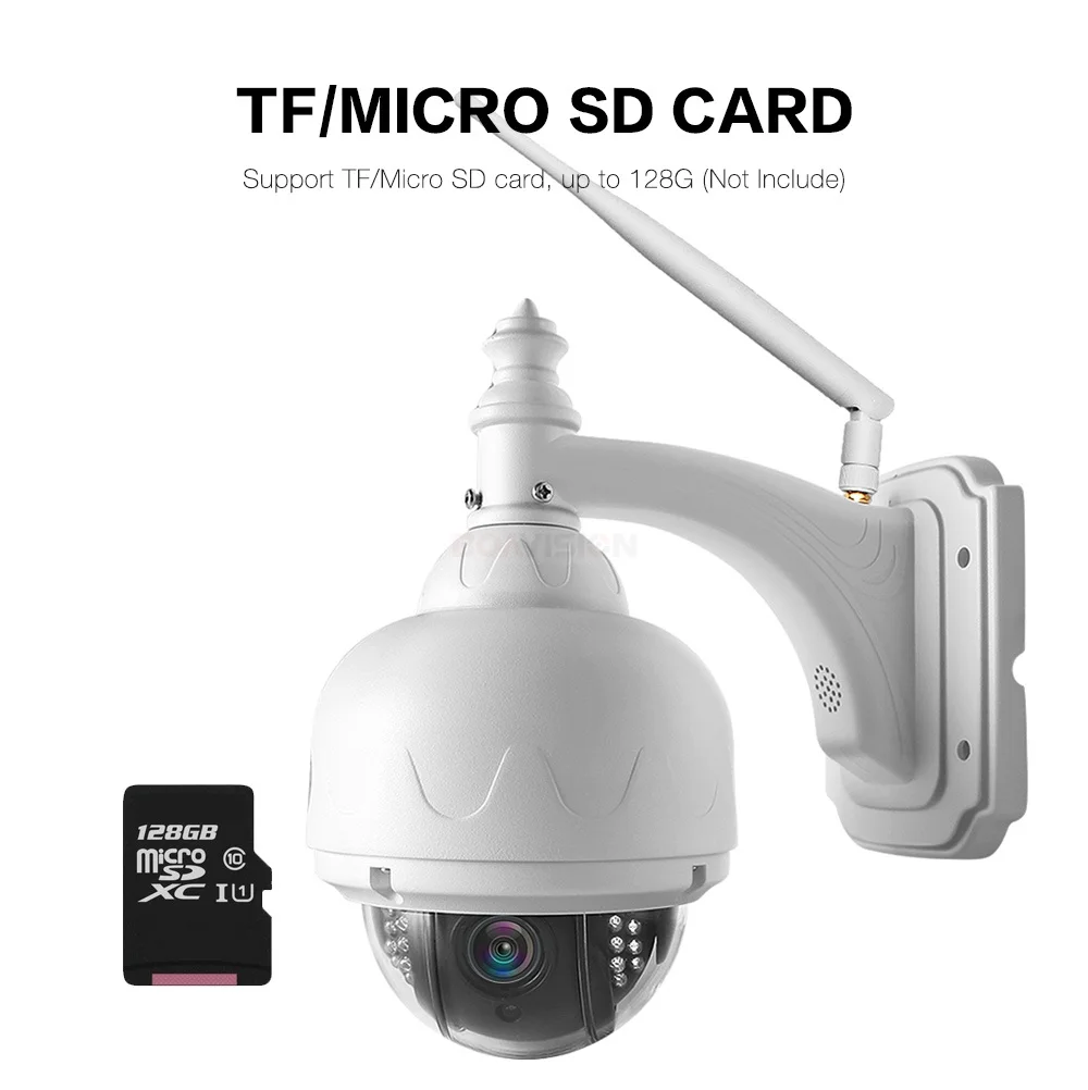 BOAVISION Беспроводная IP скоростная купольная камера Wifi HD 1080P 2MP PTZ уличная безопасность CCTV 2,7-13,5 мм Автофокус 5X зум SD карта ONVIF