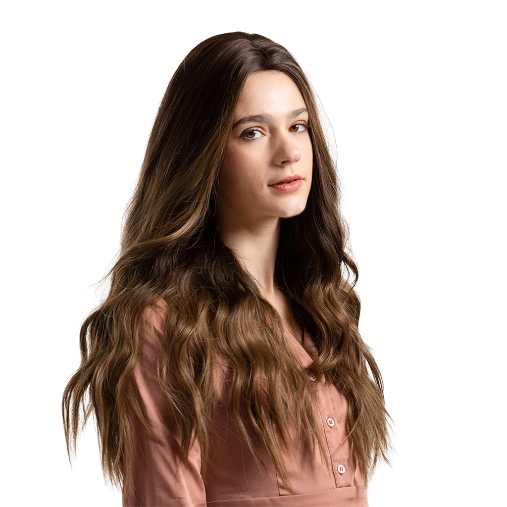 

Women's Wavy Curly Long Hair Full Wigs Middle Part Cosplay Party Wig