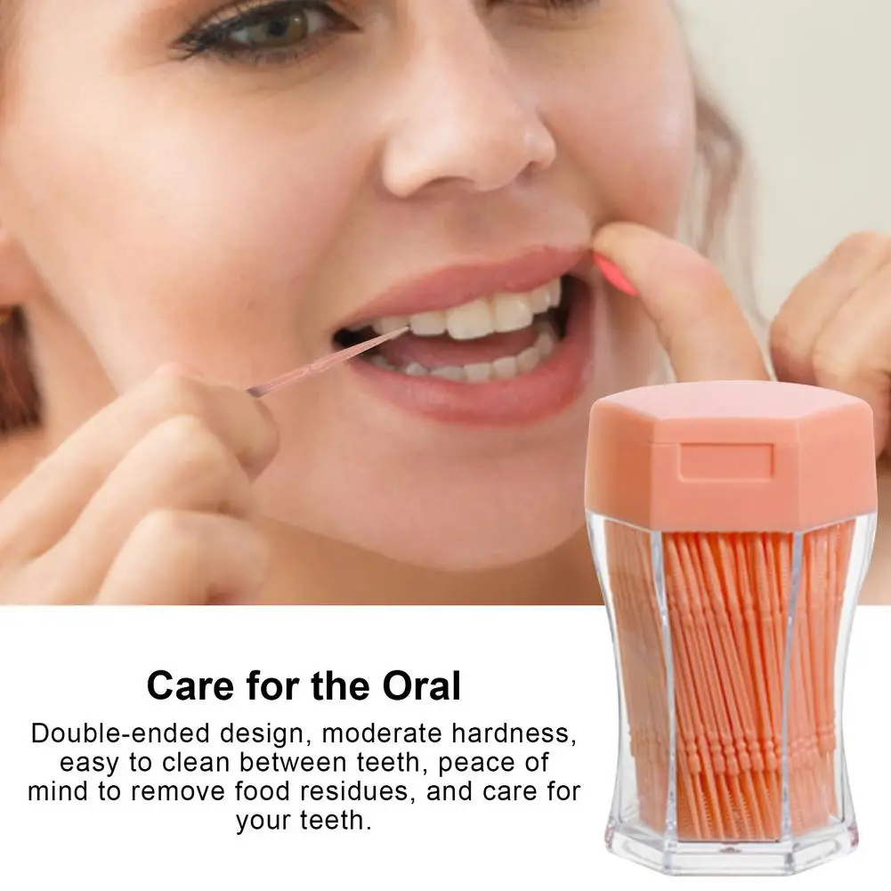 

Оптовая продажа 200, двухсторонние зубочистки для полости рта, органические зубочистки для полости рта, экологичные одноразовые зубочистки