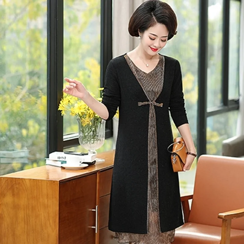 Женское свободное платье средней длины повседневное элегантное блестящее с