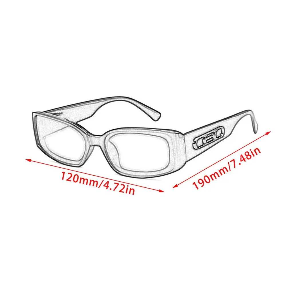 

European And American Styles Trends Hd Universal Flat Mirrors Retro Squares Wide Legs Hip Hop Fashion 2185 Sunglasses