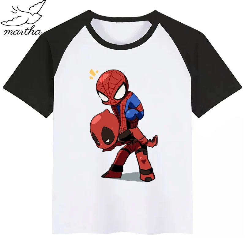 Детская футболка с милым рисунком Дэдпула забавная одежда для маленьких