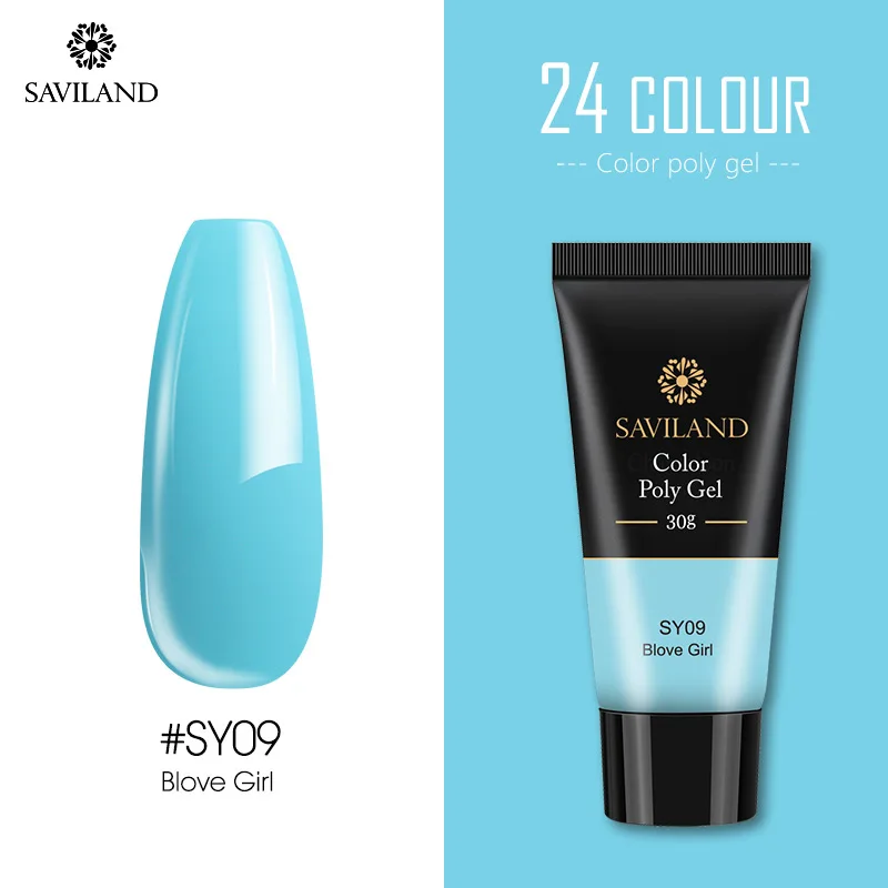 SAVILAND 15g Color Poly Gel Finger Extension 30g Red Blue Yellow Poly Gel Nail Gel Camouflage Soak Off UV Hard Fast Builder Gel - Цвет: 30G SY09