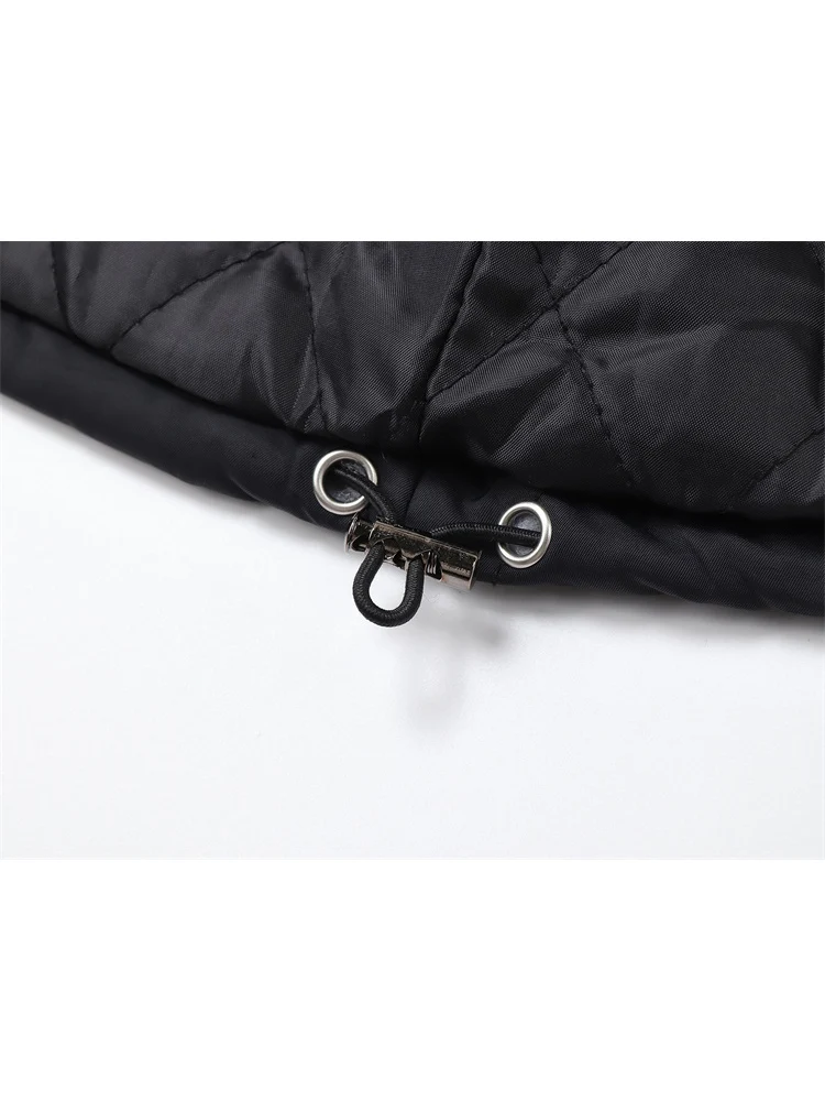 2021 Lamb Wool Patchwork Baseball Jacket Warm Thickened Female Fashion Hip Hop Retro Streetwear Oversize Cotton-padded Coat Tops | Женская