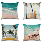 Чехол для подушки с принтом кокосового дерева, 45 х45 см