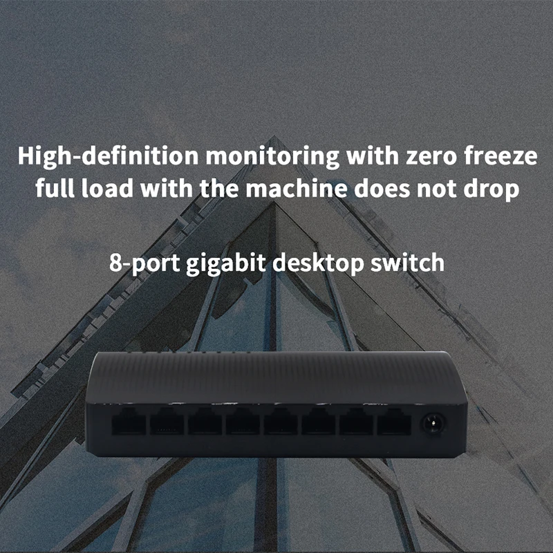 GLVISION GLSG108 Ethernet коммутатор 8-портовый s гигабитный Порт настольный 10/100/1000 Мбит/с RJ45
