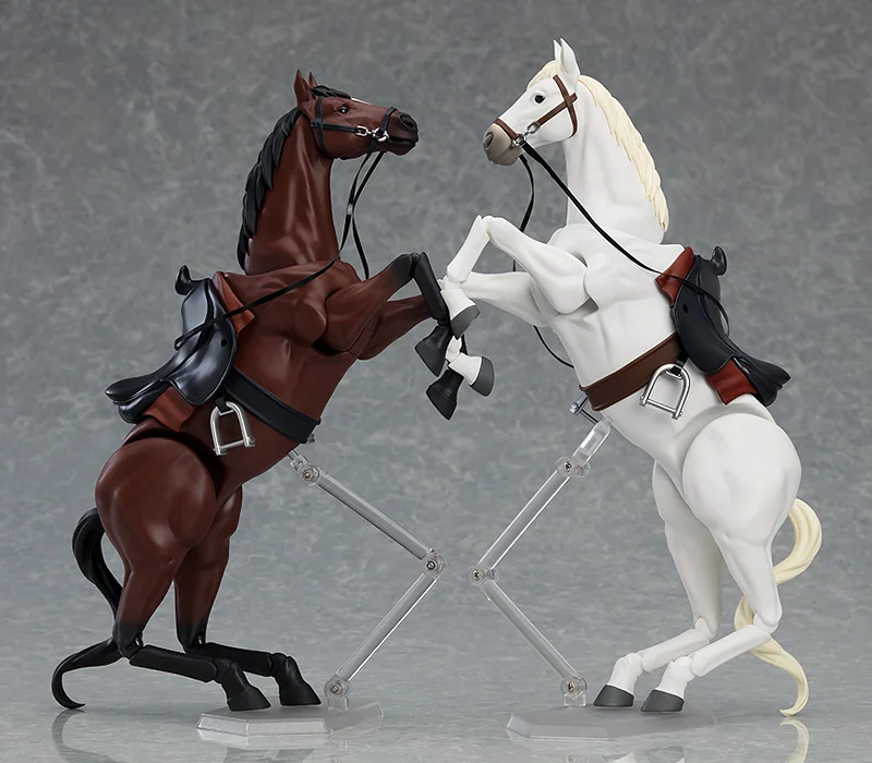 

In Stock Original Max Factory Horse Ver Chestnut White Figma#490 Action Figure Doll Collection Model Toy 10cm