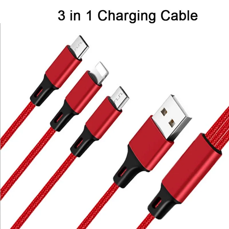 Зарядный кабель 3 в 1 с USB C Type c Micro lightning|Кабели питания| |