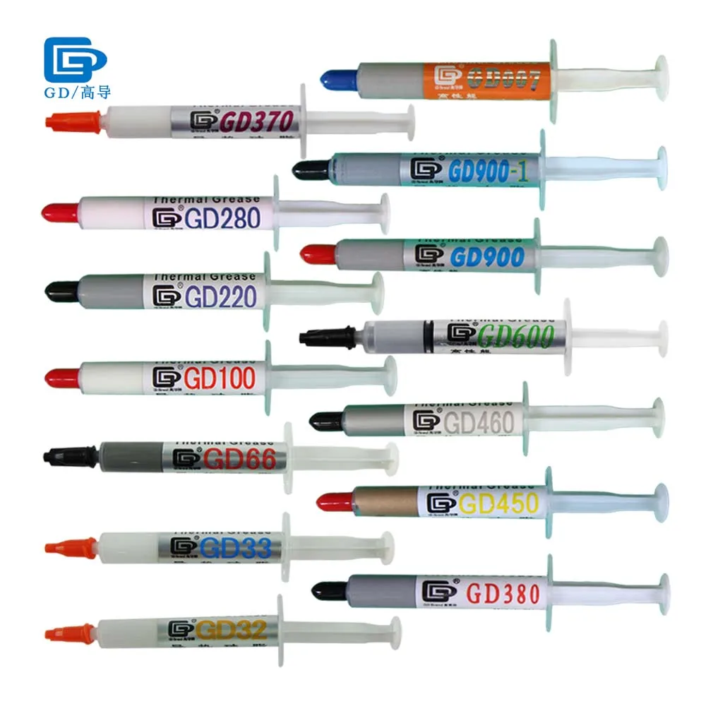 Вес нетто 3 грамма шприц упаковка GD бренд серии GD900 Теплопроводящая паста