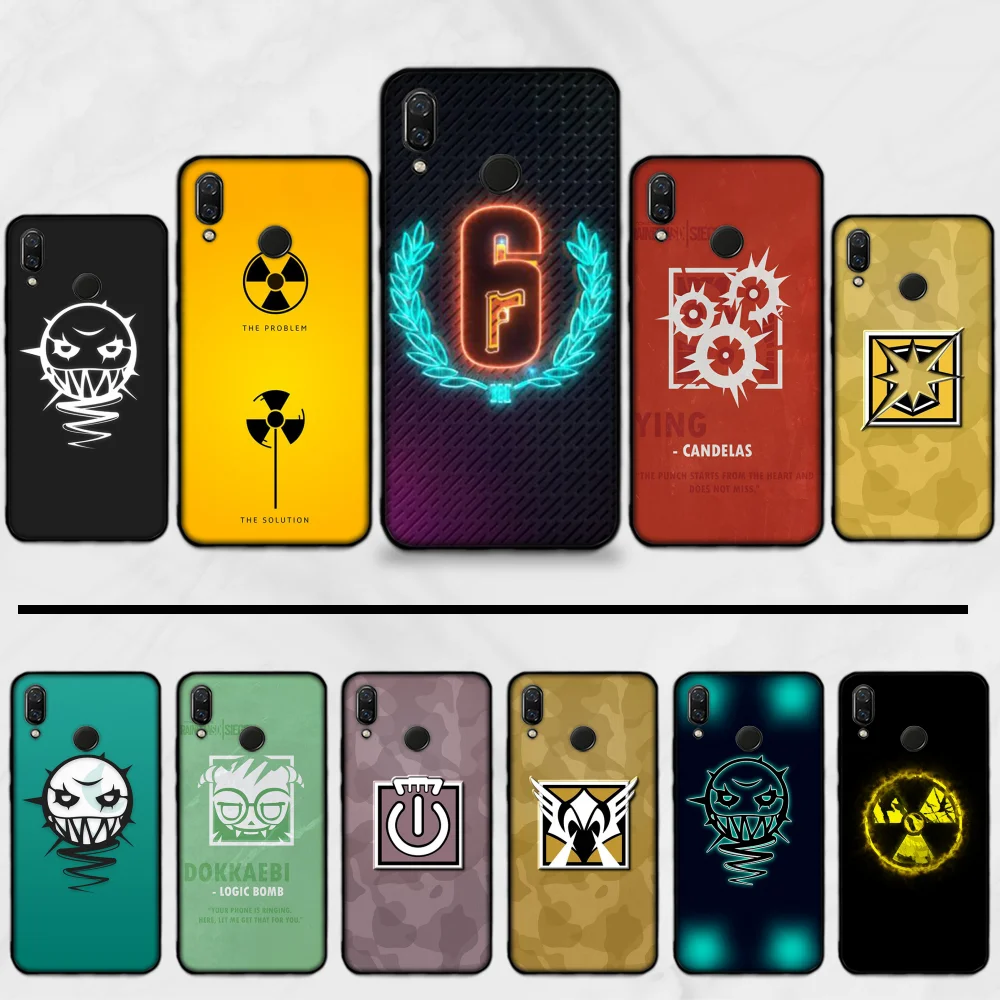 Чехол для телефона rainbow six siege черный мягкий резиновый бампер из ТПУ Xiaomi Redmi 4x5 plus 6A 7