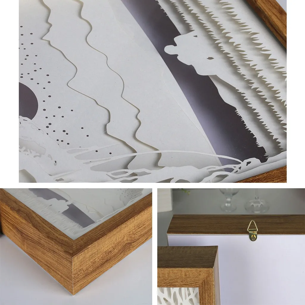 Пара фотографических бумажных скульптурных ламп DIY креативный Ночной пейзаж USB