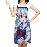 kitchen apron kamishirasawa keine anime printed sleeveless oxford fabric aprons for men women home cleaning tools creative gifts
