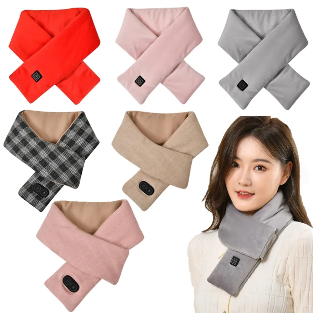 

Зимний умный шарф с электрическим подогревом, шарфы с регулировкой температуры, шейный обогреватель, шаль, шейный платок для пары, моющийся ...