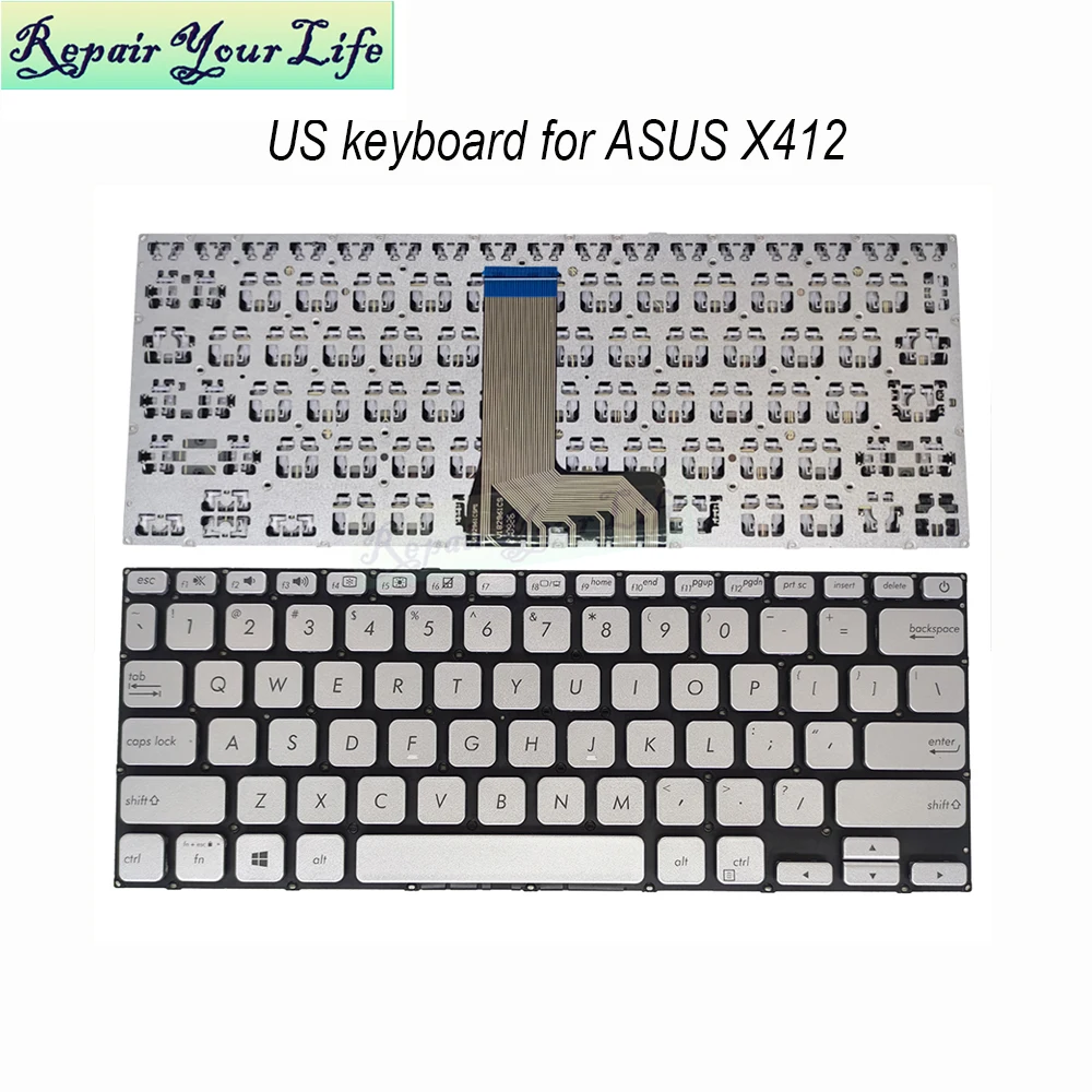 

Клавиатура с английской раскладкой для ноутбука ASUS Vivobook X412 X412D X412F X412UF UA X412FL FA X412DK DA QWERTY