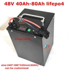 Комплект литиевых батарей LiFepo4 48 в 40 Ач 50 Ач 60 ач 80 ач с BMS для 4000 Вт автодома электрический автомобиль Солнечная энергия + зарядное устройство