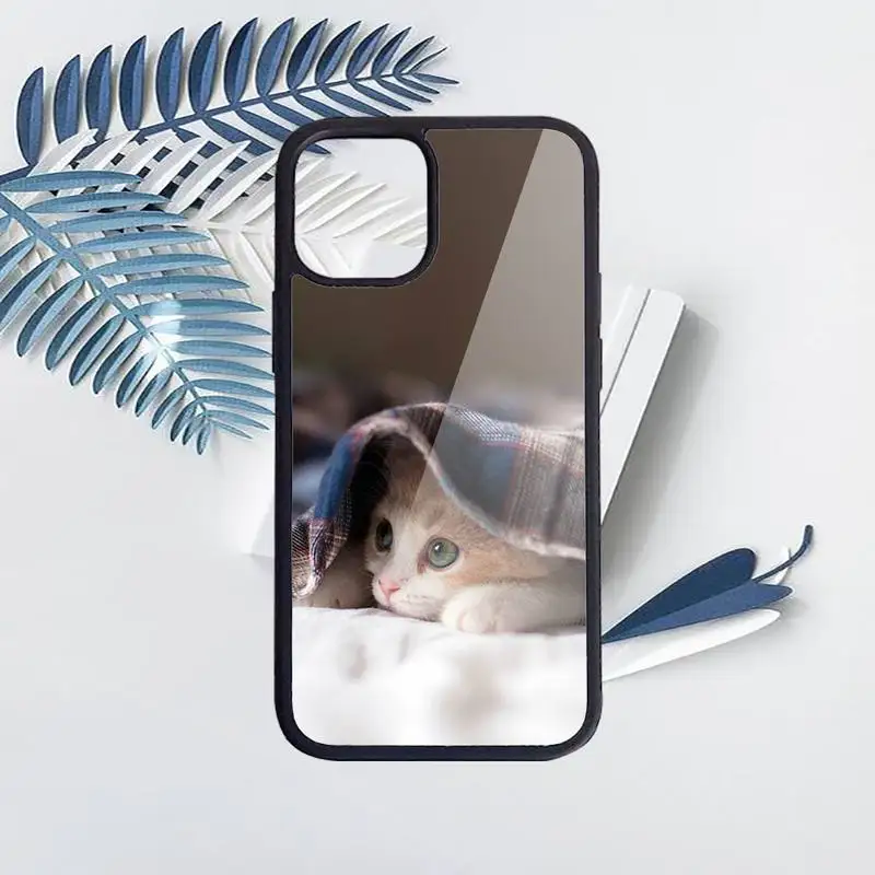 

Cat cute animal Phone Case PC for iPhone 11 12 pro XS MAX 8 7 6 6S Plus X 5S SE 2020 XR Luxury brand shell funda