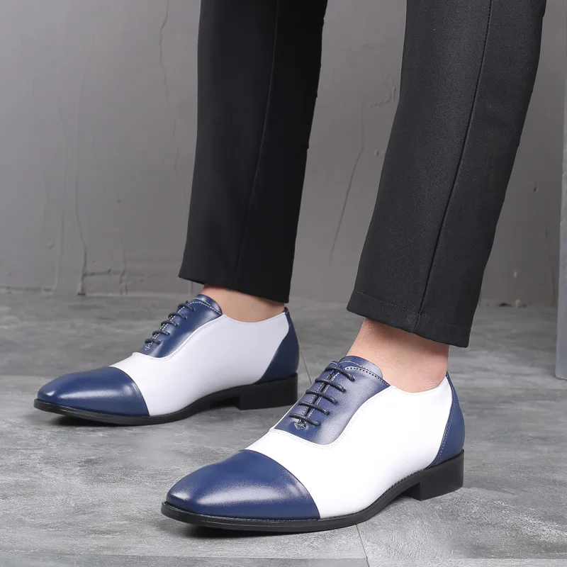 Мужские туфли из искусственной кожи белые черные свадебные размеры 38 48 весна