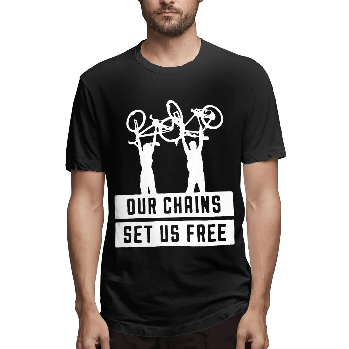 

Our Chains Set Us Free Men Amazing Tee Shirt Short Sleeve Crewneck T-Shirt Cotton New Arrival Clothing