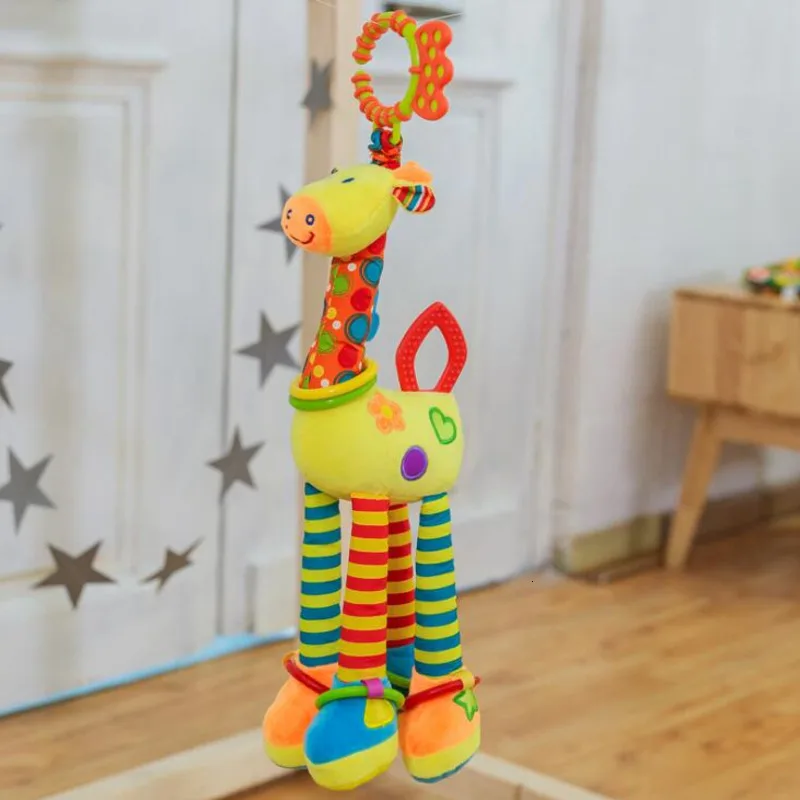 Детские плюшевые погремушки Мультяшные наручники с жирафом игрушки ручками для