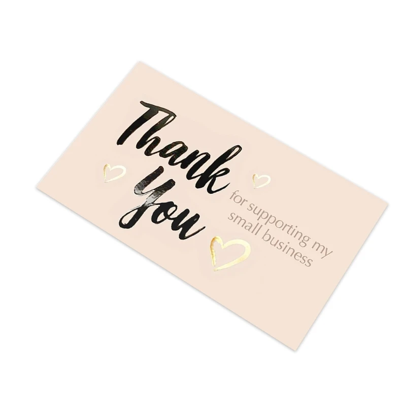 

50pcs Thank You for supporting My Small Business Card Thanks Greeting Card Appreciation Cardstock for Owners Sellers Shop