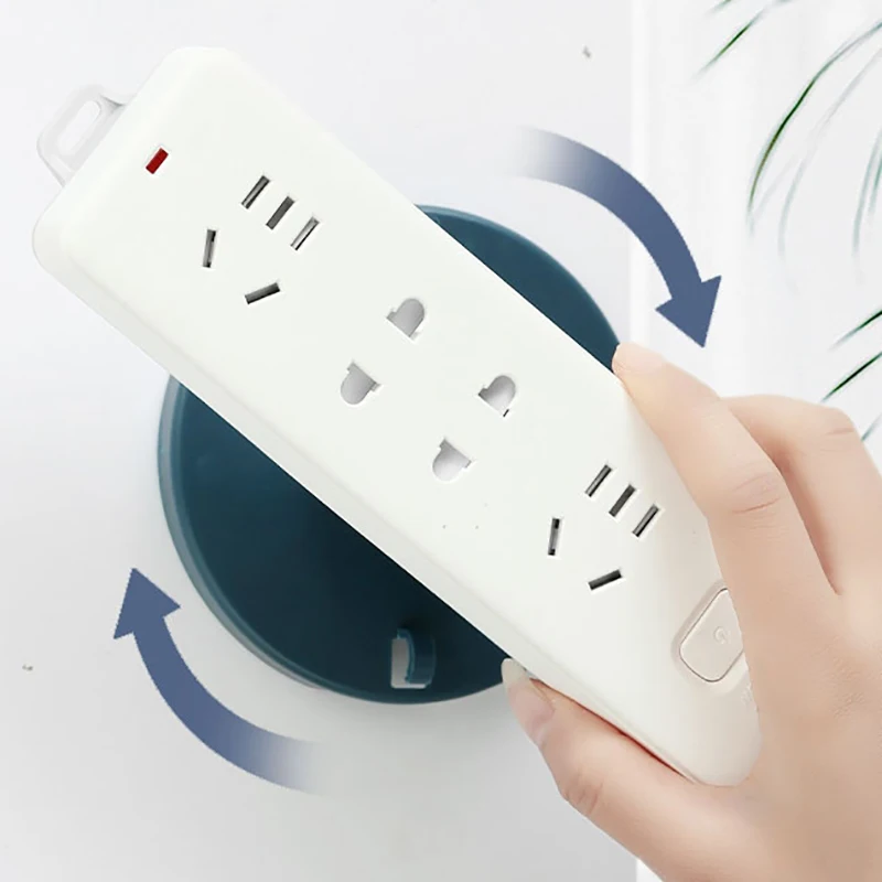 

Plug Hook Seamless Punch Free Plug Sticker Holder Wall Fixer Power Strip Holders