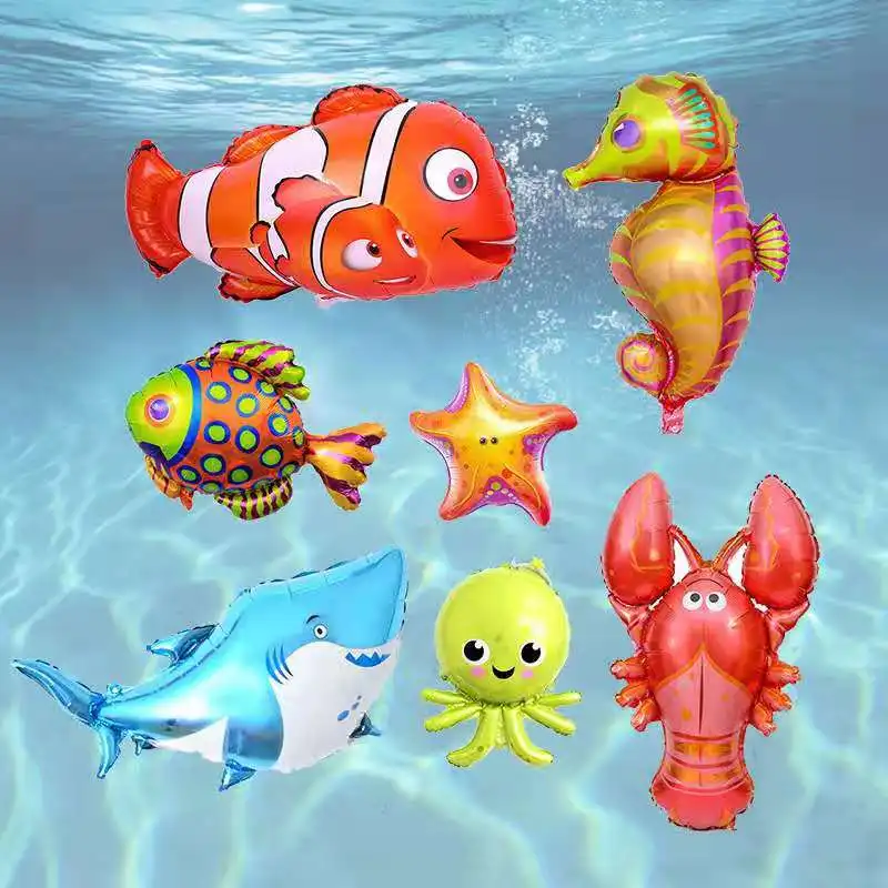 Воздушный шар из фольги морское животное морская звезда краб осьминог гиппокамп