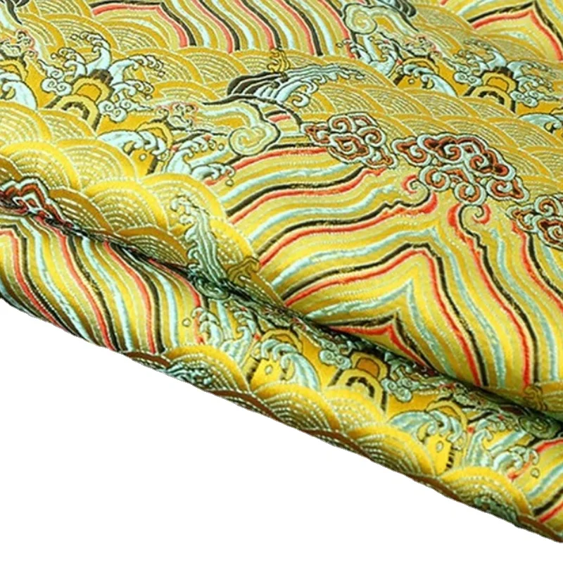 Кимоно жаккардовое с Дамасским узором в китайском стиле ширина 75 см|jacquard brocade