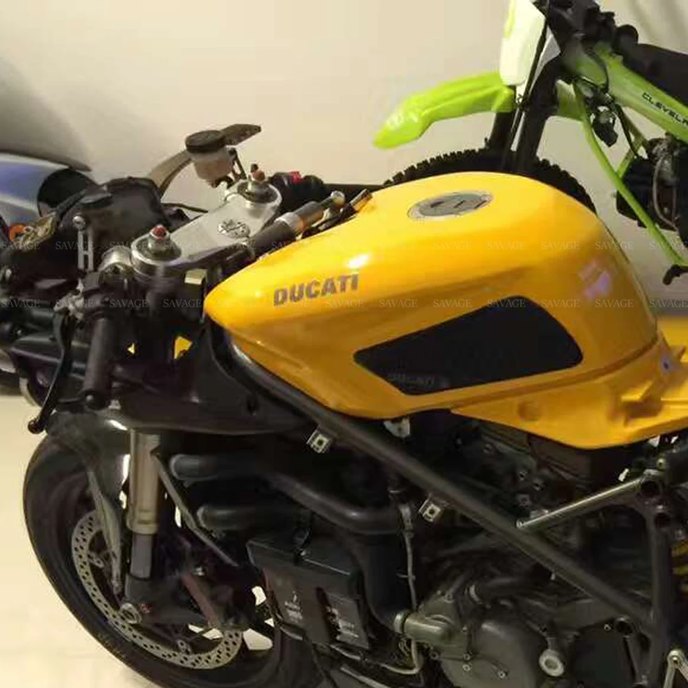 Для DUCATI 848 1098 1198 S/R Танк тяга Подушка Нескользящая Наклейка мотоцикл сторона