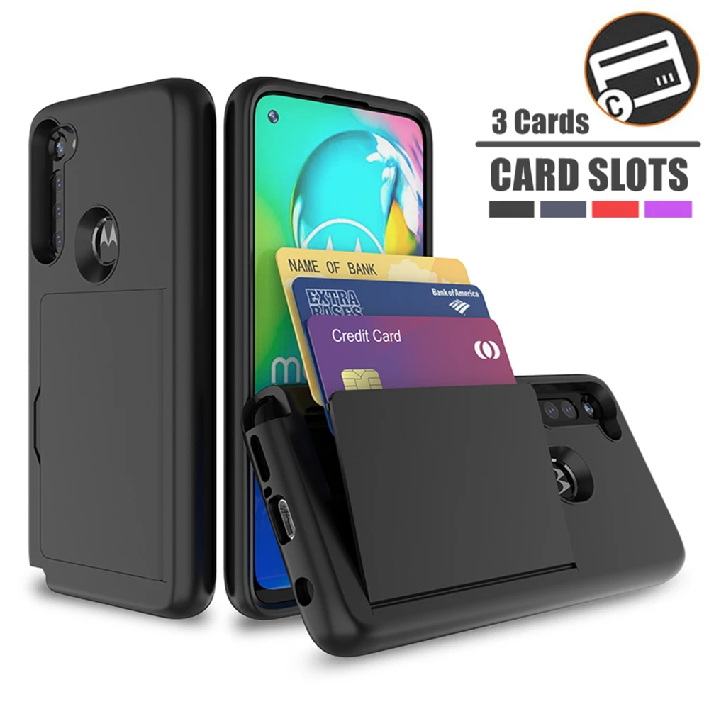 

Flip Armor Card Slots Cover For Motorola G8 Power G9 Play One 5G Ace E 2020 Funda Business Case For Moto G Stylus Play 2021 Capa