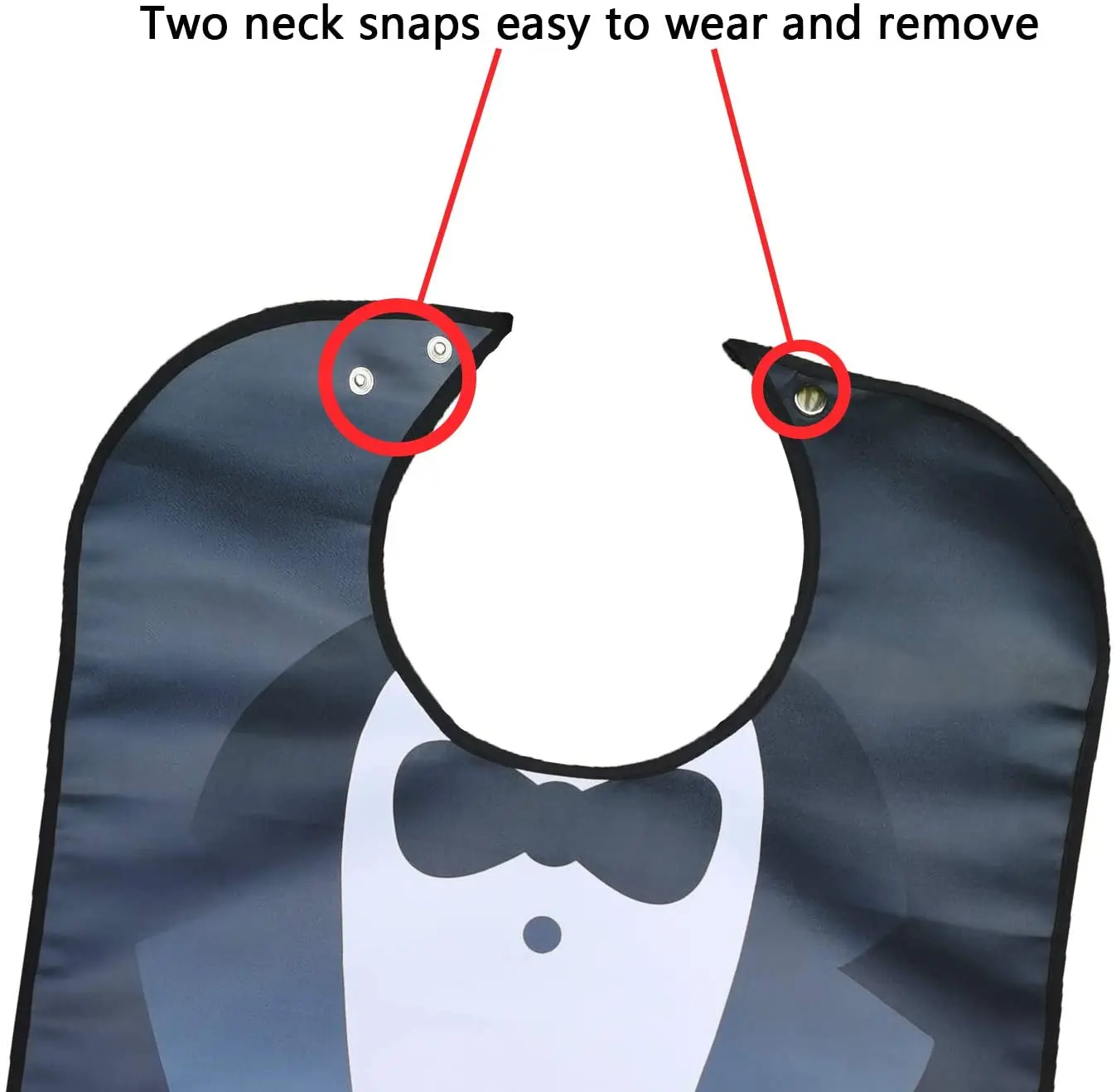 Нагрудники для взрослых многоразовые водонепроницаемые с улавливателем крошек |