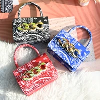 2021 new fashion cashew flower women handbag portable simple chain shoulder bag diagonal ladies bandana purse